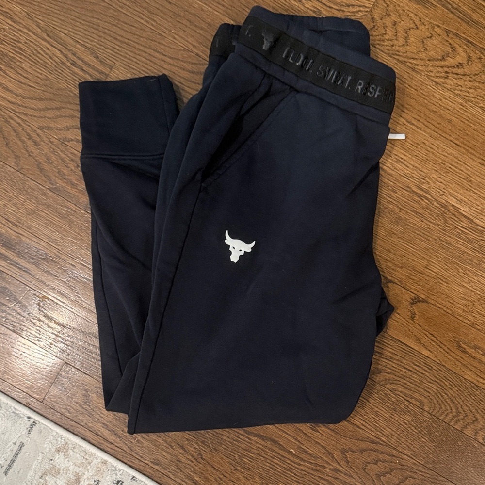 Under Armour Black Joggers with White Logo